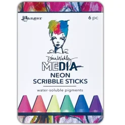 Clearance Set Ceras Acuarelables Neon Scribble Sticks Dina Wakley Ceras, Pátinas Y Tintes