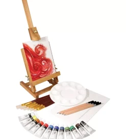Discount Set Creativo de Óleo + Caballete Escritorio Daler Rowney Pinturas Acrílicas