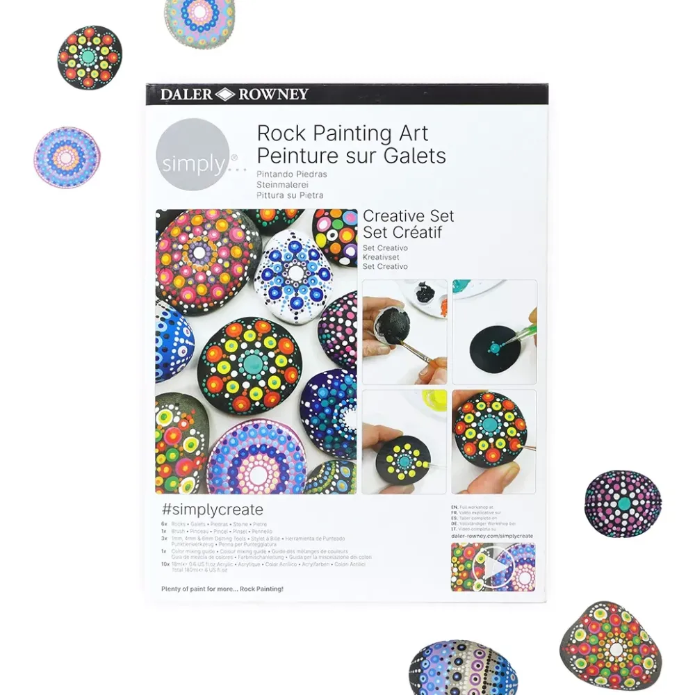 Best Set Creativo Rock Painting Art Daler Rowney Pinturas Acrílicas