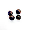 Outlet Set de 4 abalorios de cristal de Murano azul oscuro Bisutería