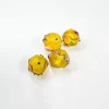 Clearance Set de 4 abalorios de cristal de Murano amarillo brillante Bisutería