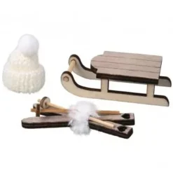 Outlet Set de 3 Adornos Navideños de Madera Navidad|Maderas