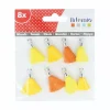Set de 8 Borlas Amarillo Telas, Sedas Y Fieltro