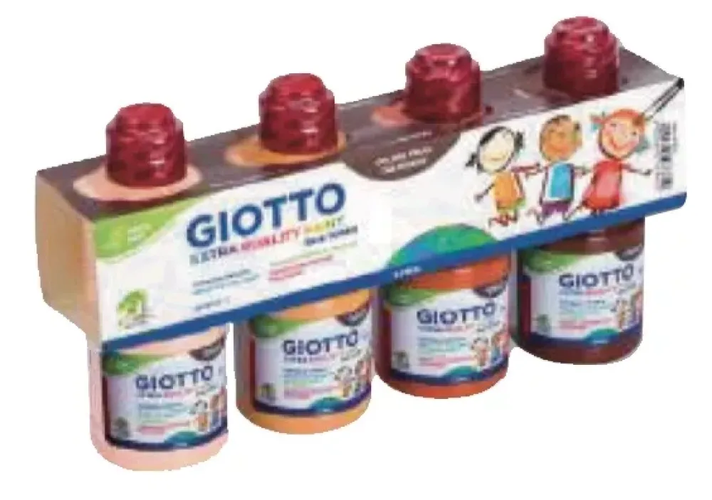 Set de 4 botellas Témpera Skin Tones Niños Niños Y Regalos