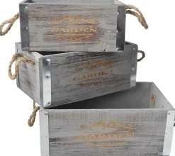 Hot Set de 3 cajas de madera Organización|Maderas