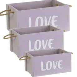 Hot Set de 3 cajas de madera Organización|Maderas