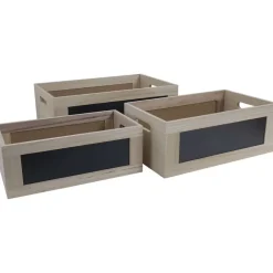Best Set de 3 cajas de madera Organización