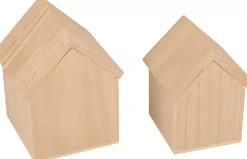 Best Set de 2 Casas de Madera con Tapa Maderas