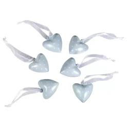 Set de 6 Cascabeles Corazón Azul Bebé Goma Eva Fofuchas