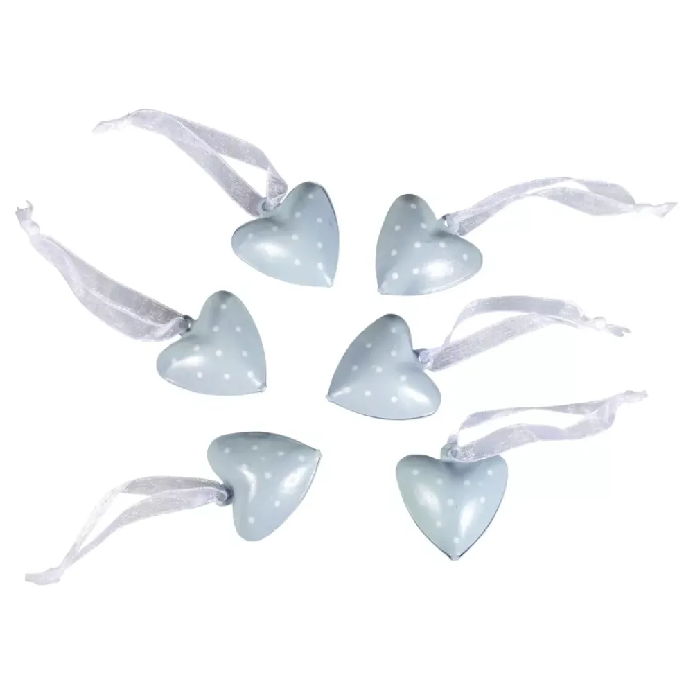 Set de 6 Cascabeles Corazón Azul Bebé Goma Eva Fofuchas