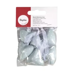 Set de 6 Cascabeles Corazón Azul Bebé Goma Eva Fofuchas