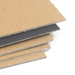 Set de 5 Chipboard Cartón Contracolado para Encuadernar Negro 1.2mm 30x30cm Papeles