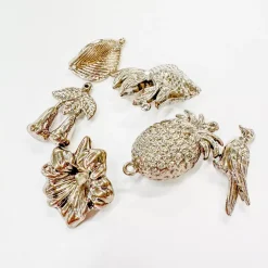 Hot Set de 6 cuentas de formas plata Bisutería
