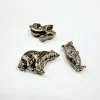 Sale Set de 3 cuentas de oso, conejo y pingüino plata Bisutería