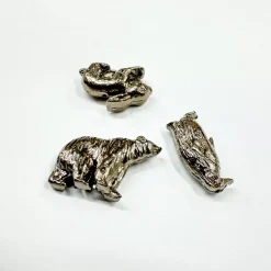 Sale Set de 3 cuentas de oso, conejo y pingüino plata Bisutería