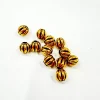 Set de 12 cuentas redondas oro Bisutería