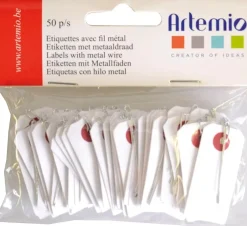 Online Set de 50 Die-Cuts Mini Etiquetas Blanco 2x4cm Navidad