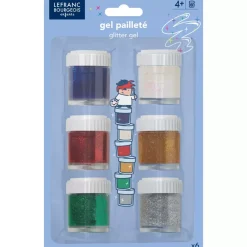 Set de 6 gel de purpurina Lefranc Bourgeois Infantil