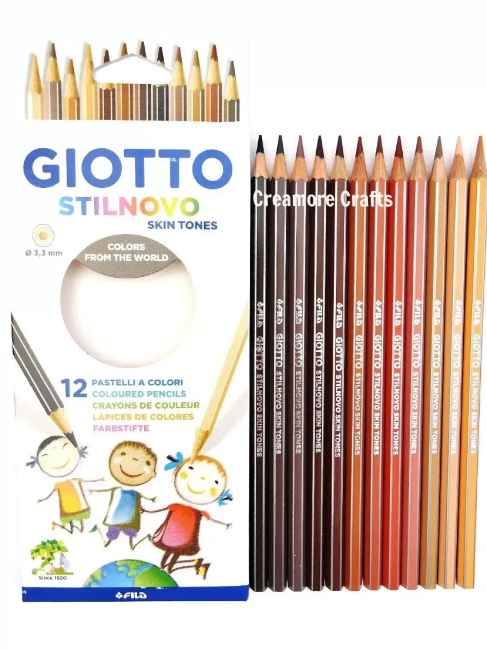 Online Set de 12 lápices Color Piel Stilnovo Niños Niños Y Regalos