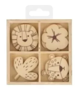 Outlet Set de 12 Mini Siluetas de Madera Safari Maderas