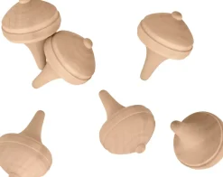 Outlet Set de 6 Peonzas de Madera Maderas