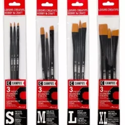 New Set de 3 pinceles Hobby and Craft Pinceles Y Brochas