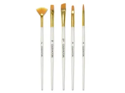 Best Set de 5 Pinceles Shimmer Nylon Dorado Pinceles Y Brochas