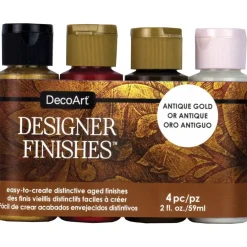 Online Set de 4 Pinturas Designer Finishes Oro Antiguo Ceras, Pátinas Y Tintes