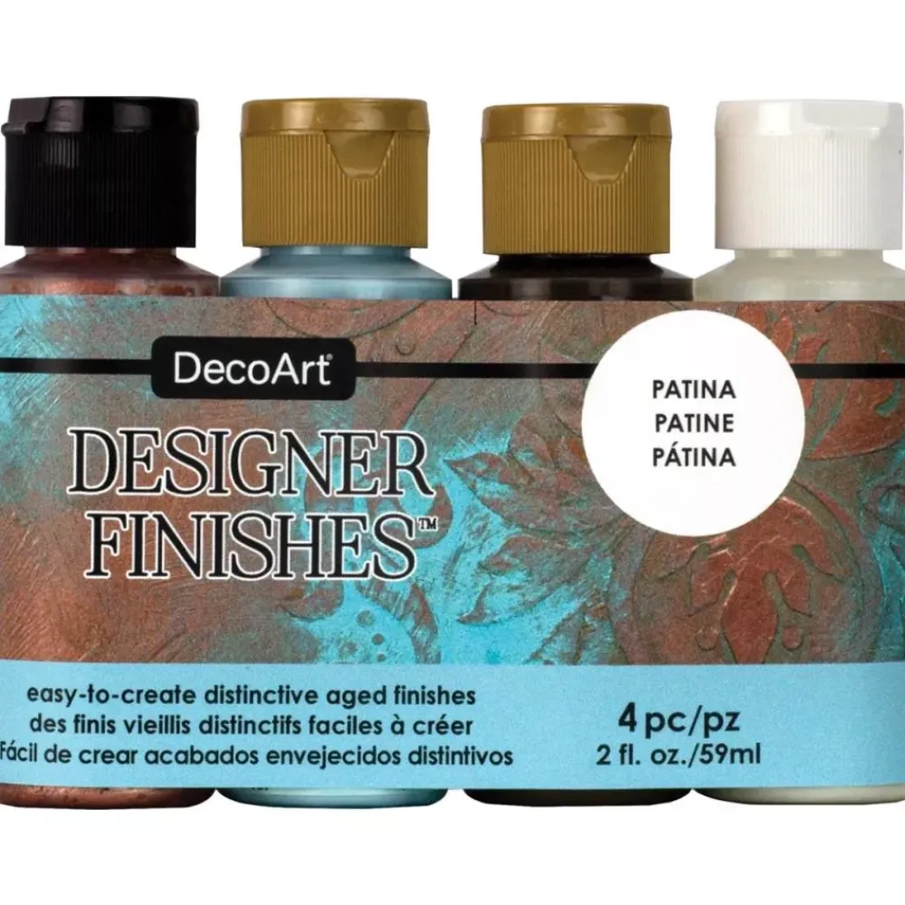 Clearance Set de 4 Pinturas Designer Finishes Patina Ceras, Pátinas Y Tintes