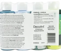 Clearance Set de 4 Pinturas Fluid Art Jungla Pinturas Acrílicas