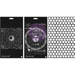 Sale Set de 3 plantillas de stencil Celestial Finnabair Prima Plantillas
