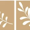 New Set de 2 Plantillas de Stencil Ramas Slow Life Plantillas