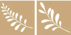 New Set de 2 Plantillas de Stencil Ramas Slow Life Plantillas