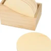 New Set de 6 Posavasos de Madera Redondos Maderas