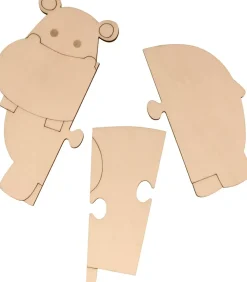 Set de 4 Puzzles de Madera Safari Maderas
