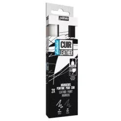 Best Set de 2 Rotuladores Blanco y Negro Setacolor Cuero Rotuladores|Pinturas Para Tela Y Seda