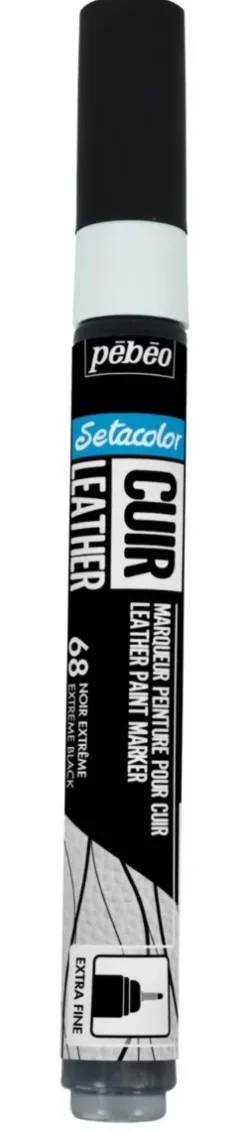 Best Set de 2 Rotuladores Blanco y Negro Setacolor Cuero Rotuladores|Pinturas Para Tela Y Seda