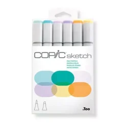 Clearance Set de 6 Rotuladores Sketch Pasteles Pálidos Rotuladores