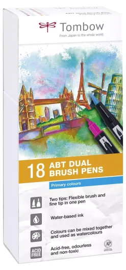 Outlet Set de 18 rotuladores Dual Brush Colores Primarios Rotuladores
