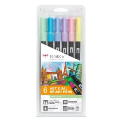 Best Set de 6 rotuladores Dual Brush Colores Pastel Rotuladores