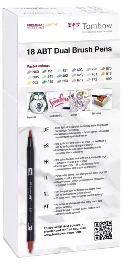 Clearance Set de 18 rotuladores Dual Brush Colores Pastel Rotuladores
