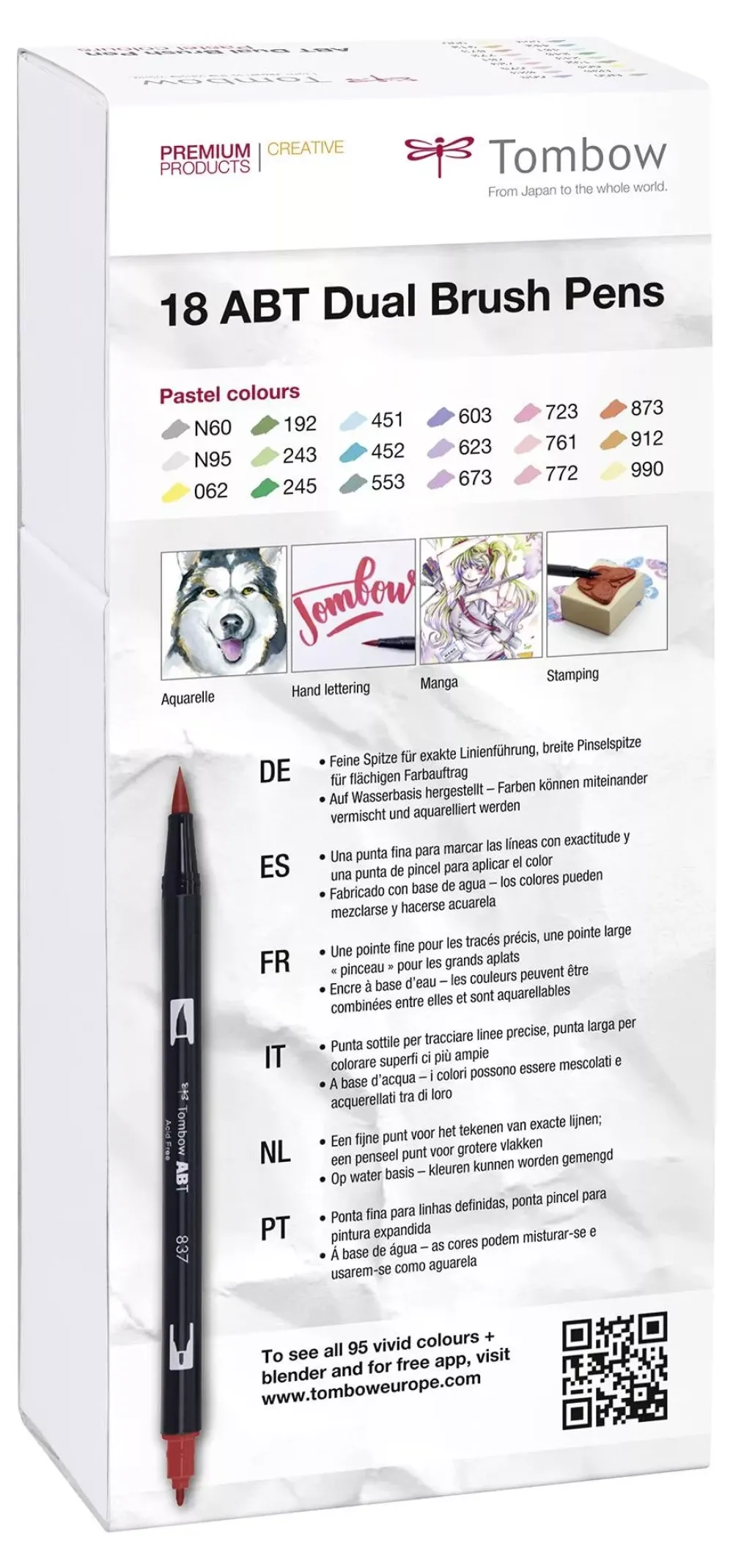 Clearance Set de 18 rotuladores Dual Brush Colores Pastel Rotuladores