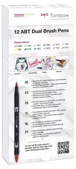 Outlet Set de 12 rotuladores Dual Brush Colores Pastel Rotuladores