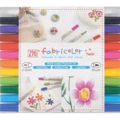 Outlet Set de 12 rotuladores Fabricolor Twin Telas, Sedas Y Fieltro