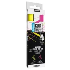 Sale Set de 2 Rotuladores Fluor Setacolor Cuero Rotuladores|Pinturas Para Tela Y Seda