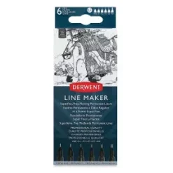 Hot Set de 6 Rotuladores Line Maker Negro Rotuladores