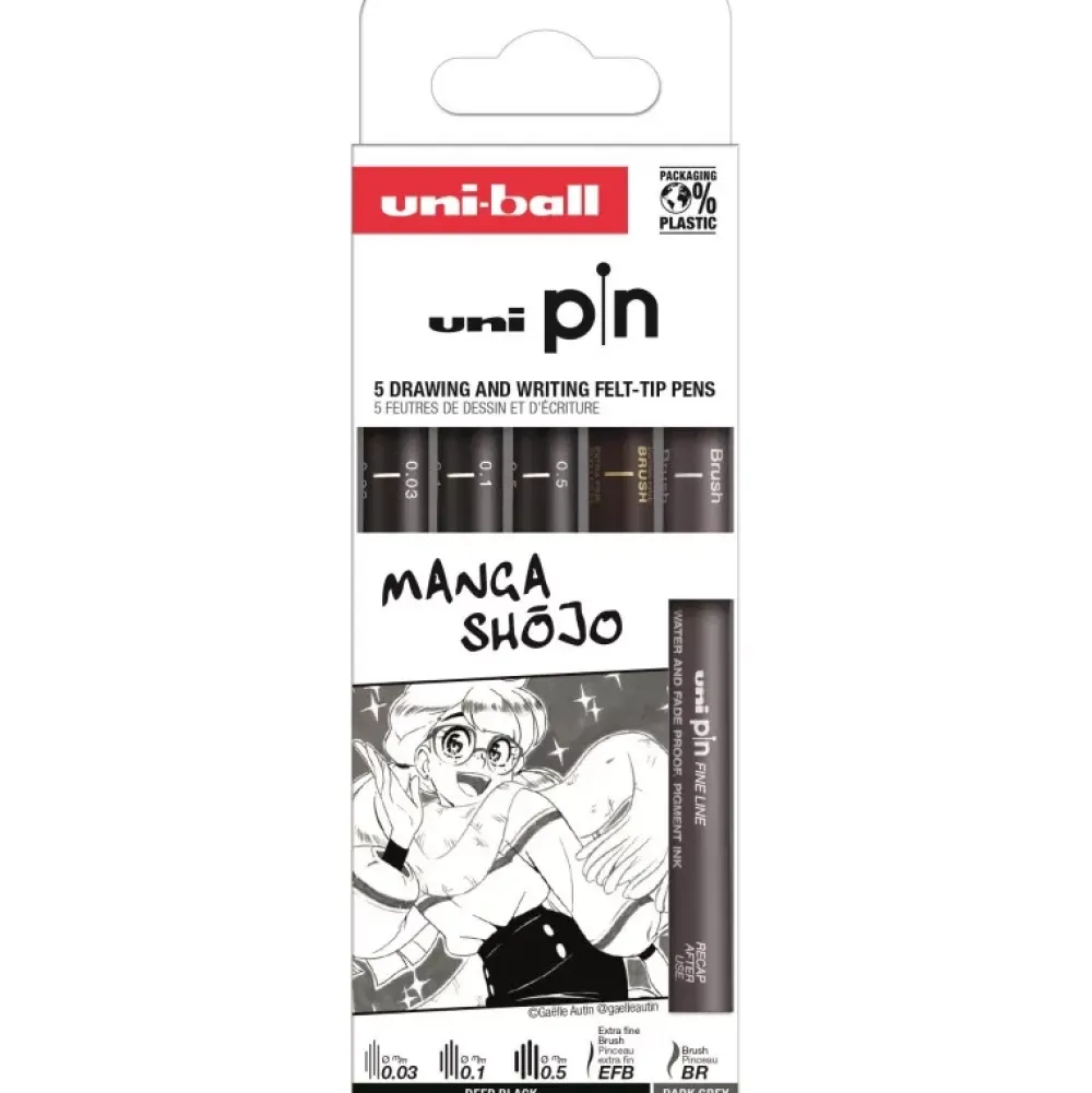 Set de 5 rotuladores Manga Shojo Pin Rotuladores