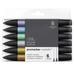 Discount Set de 6 Rotuladores Metálicos con Base Agua Promarker Rotuladores