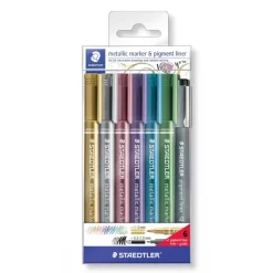 Set de 6 Rotuladores metálicos y un Finliner Rotuladores