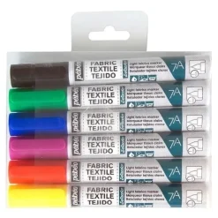 Sale Set de 6 rotuladores para tela claras Textile Setacolor Pinturas Para Tela Y Seda